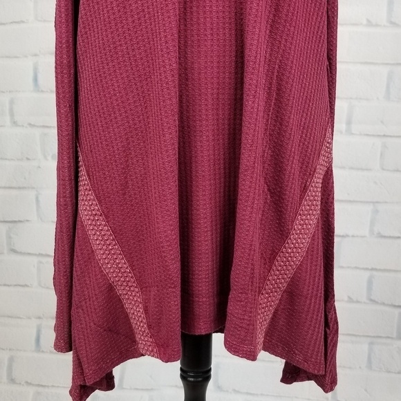 Indigo Thread women's long sleeve cold shoulder plus size 1x waffle knit top b26 - Picture 8 of 11